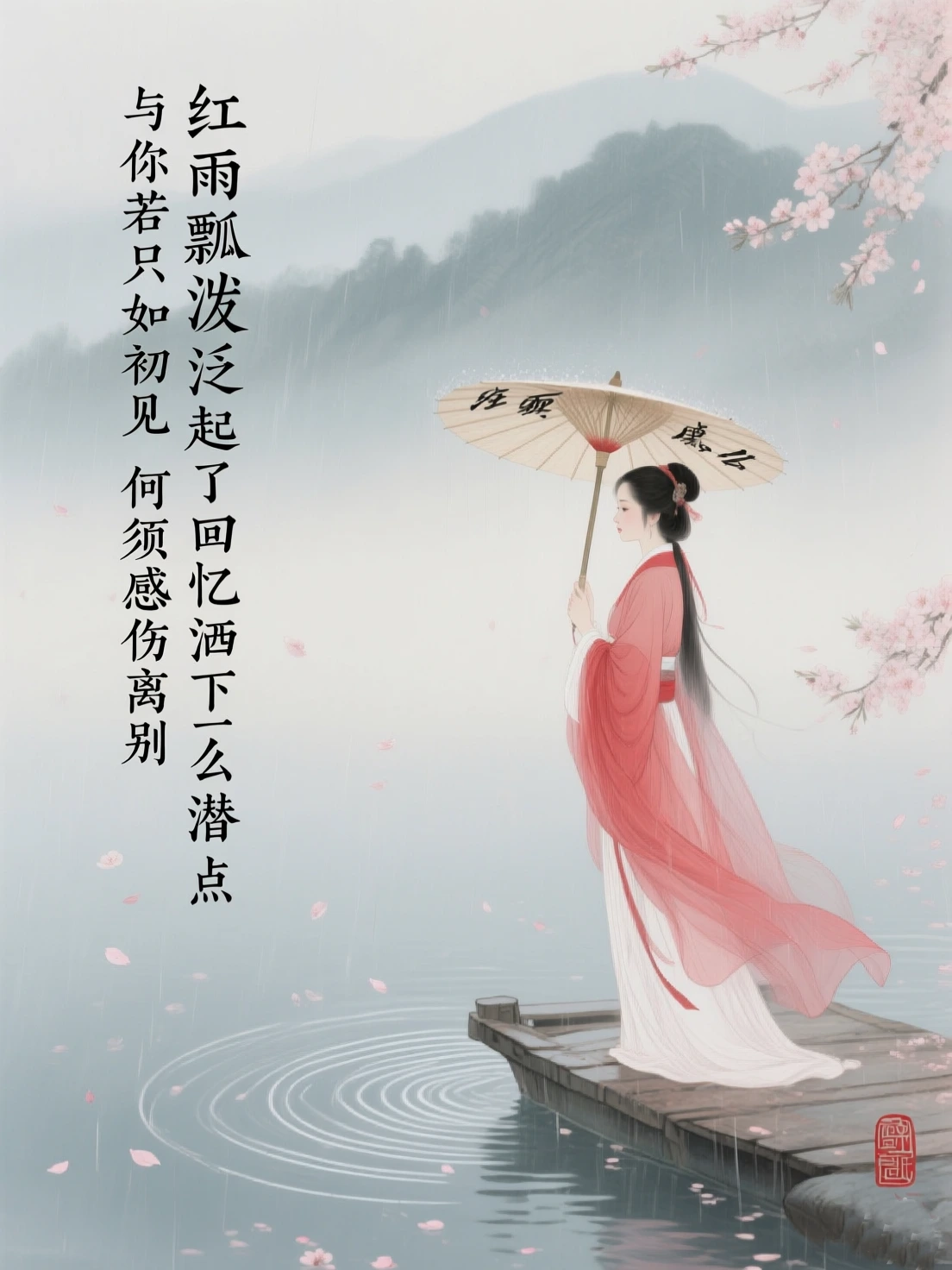 桃花乱落如红雨